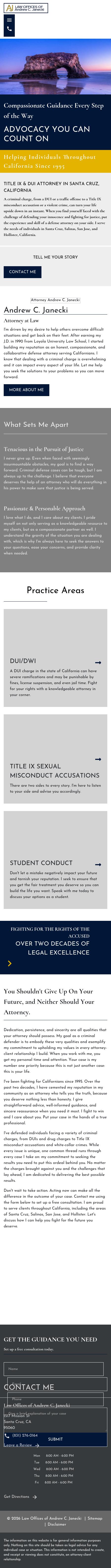 Law Offices of Andrew C. Janecki - Santa Cruz CA Lawyers