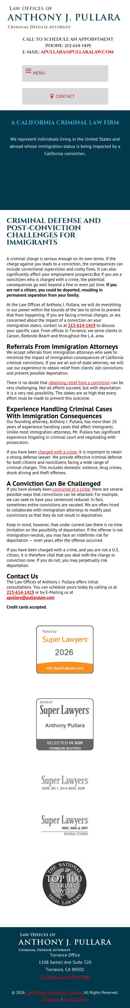 Law Offices of Anthony J. Pullara - Los Angeles CA Lawyers