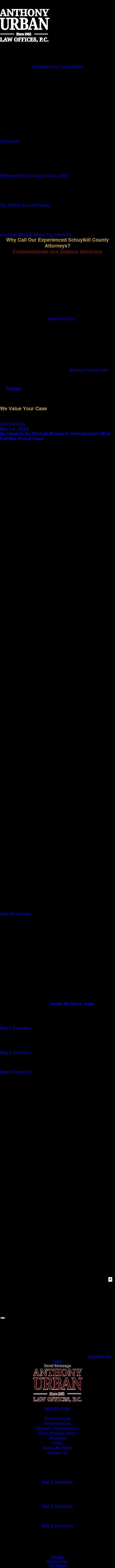 Law Offices of Anthony Urban, P.C. - Pottsville PA Lawyers