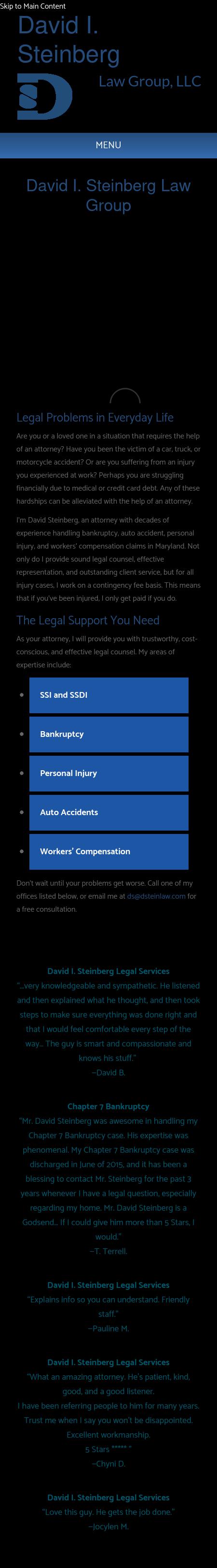 Law Offices of David I. Steinberg - Silver Spring MD Lawyers