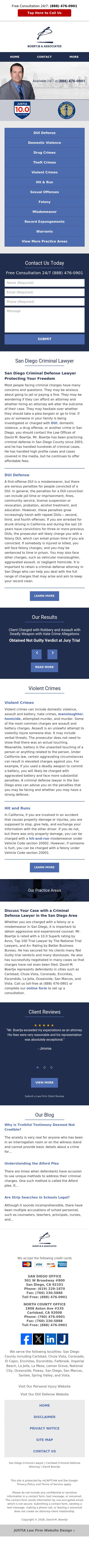 Law Offices of David M. Boertje - San Diego CA Lawyers