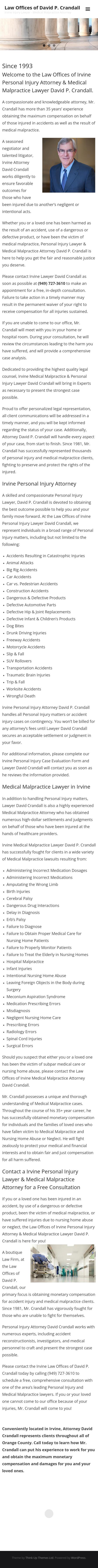 Law Offices of David P. Crandall - Laguna Hills CA Lawyers