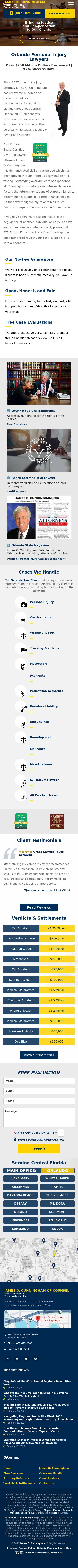 Law Offices of James O. Cunningham, P.A. - Orlando FL Lawyers