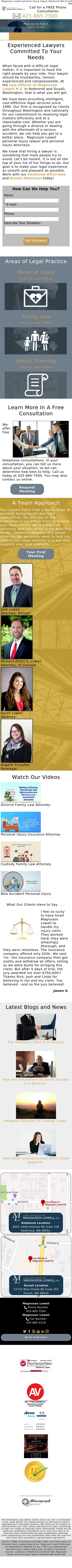 Law Offices of Magnuson Lowell P.S. - Spokane WA Lawyers