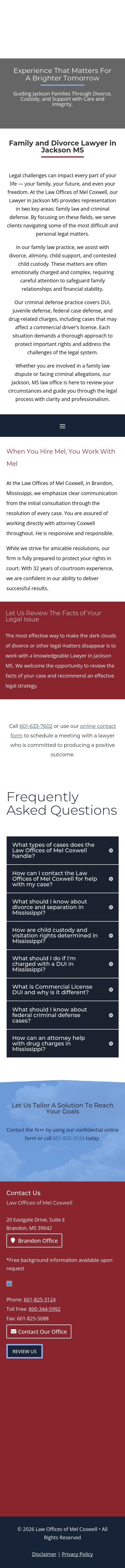 Law Offices of Mel Coxwell - Brandon MS Lawyers