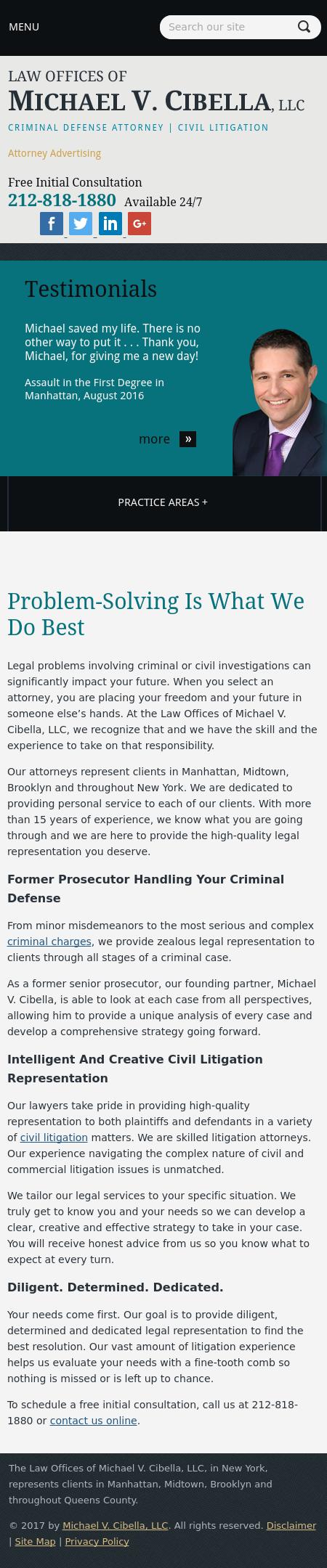 Law Offices of Michael V. Cibella, LLC - New York NY Lawyers