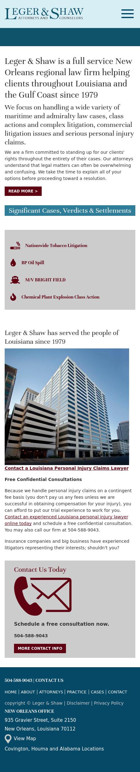 Leger & Shaw - Covington LA Lawyers