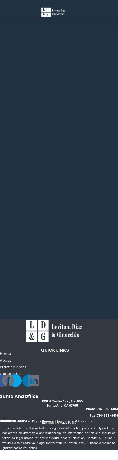 Leviton Diaz & Ginocchio, Inc - Santa Ana CA Lawyers