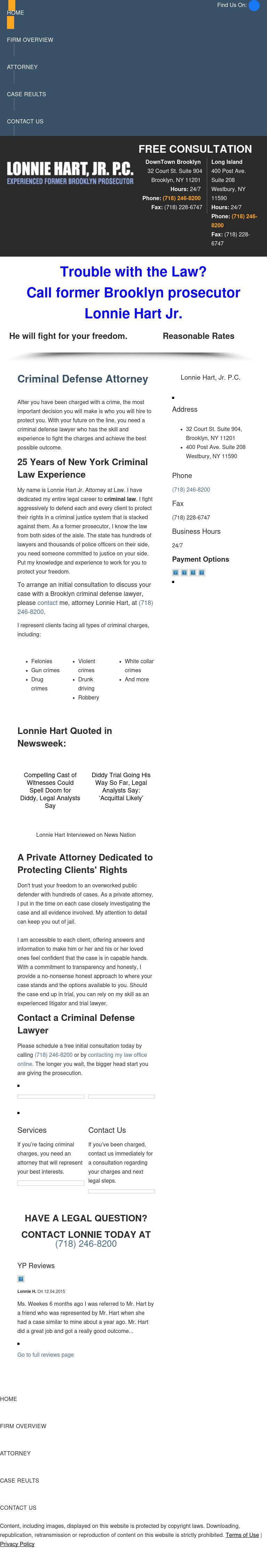 Lonnie Hart, Jr. P.C. - Brooklyn NY Lawyers