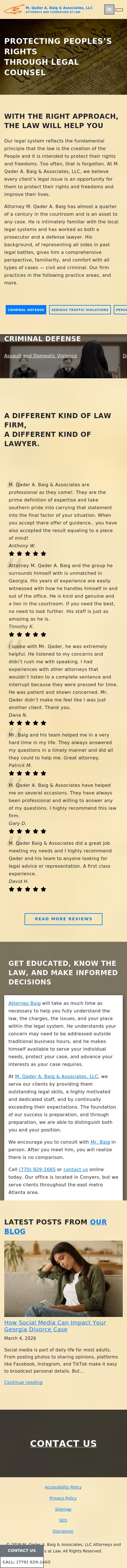 M. Qader A. Baig & Associates, LLC - Conyers GA Lawyers