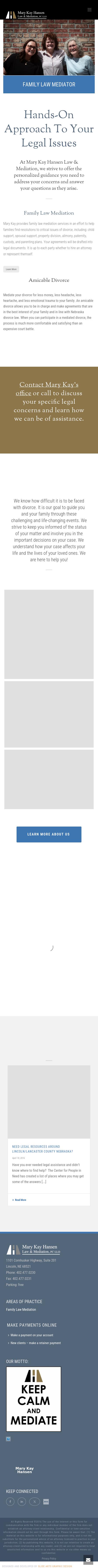 Mary Kay Hansen Law & Mediation, P.C., LLO - Lincoln NE Lawyers