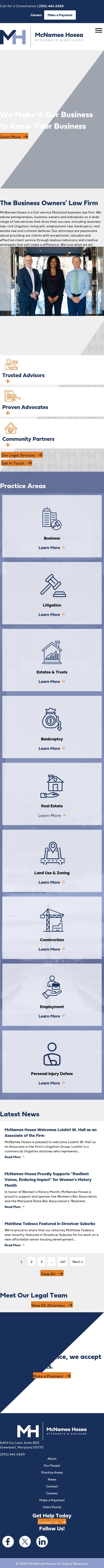 McNamee, Hosea, Jernigan, Kim, Greenan & Lynch, P.A. - Annapolis MD Lawyers