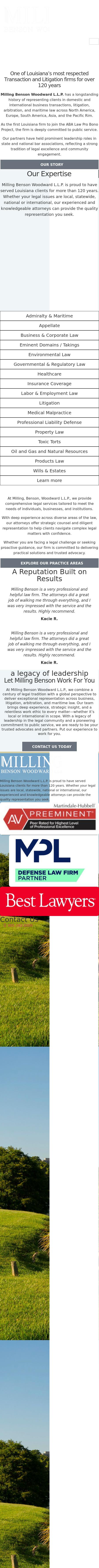 Milling Benson Woodward L.L.P. - Baton Rouge LA Lawyers