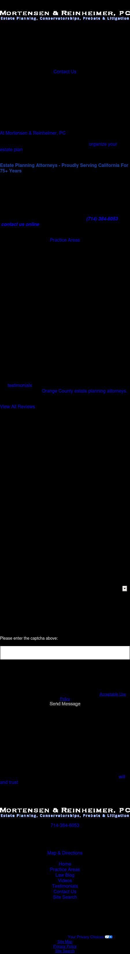 Mortensen & Reinheimer, PC - Irvine CA Lawyers