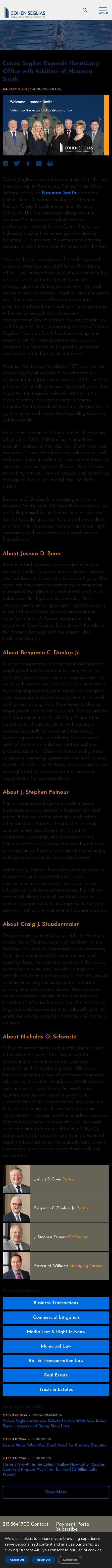 Nauman Smith Shissler & Hall, LLP - Harrisburg PA Lawyers