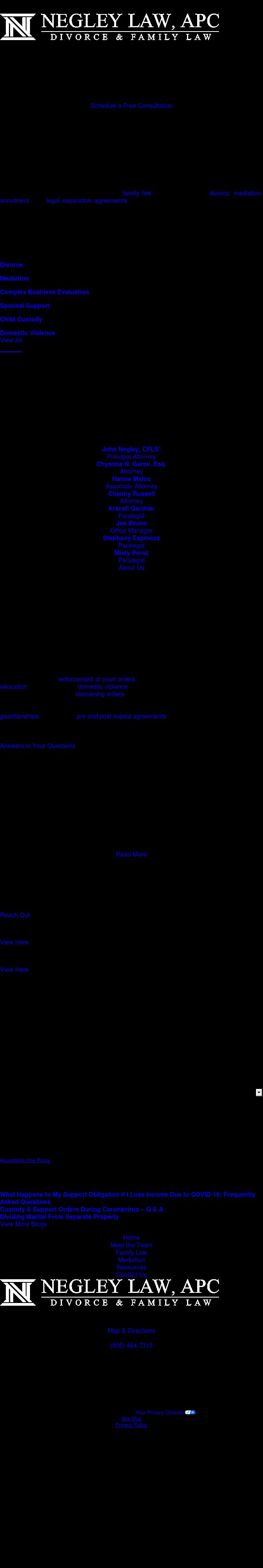 Negley Law, A Professional Corporation - Ventura CA Lawyers