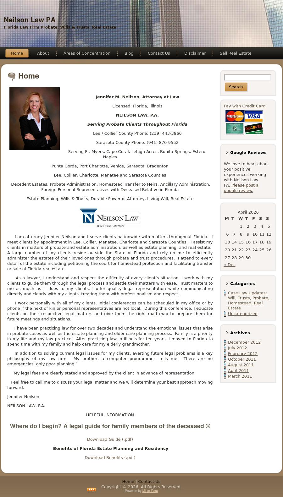 Neilson Law, P.A. - Probate, Trusts and Estates Law Firm - Cape Coral FL Lawyers