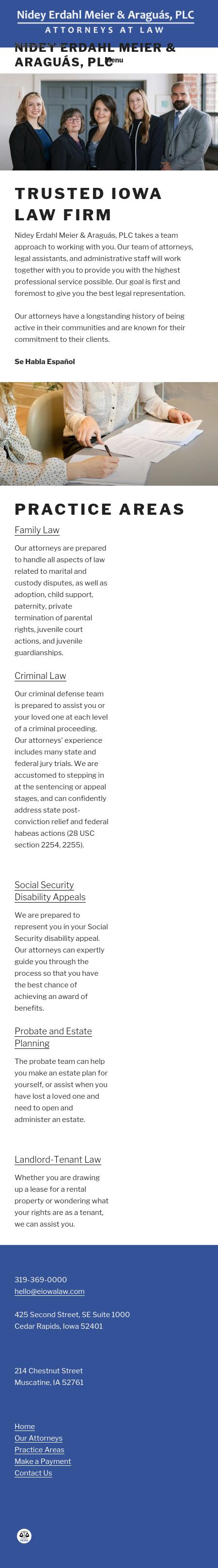 Nidey, Erdahl, Tindal & Fisher, PLC - Cedar Rapids IA Lawyers