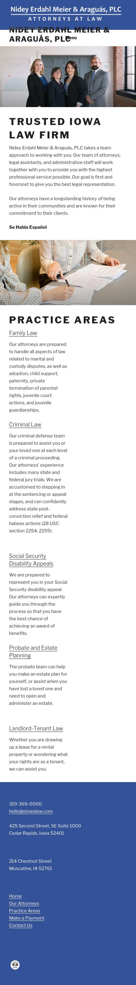 Nidey, Erdahl, Tindal & Fisher, PLC - Muscatine IA Lawyers