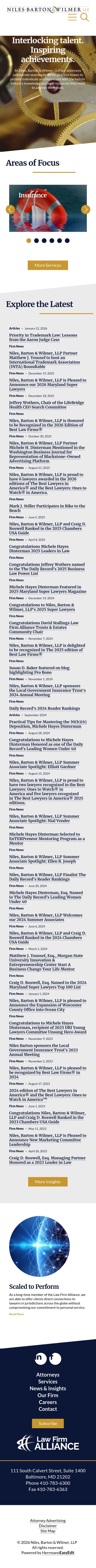 Niles, Barton & Wilmer, LLP - Baltimore MD Lawyers