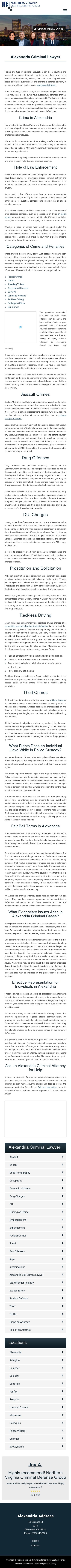 Northern Virginia Criminal Defense Group - Alexandria VA Lawyers