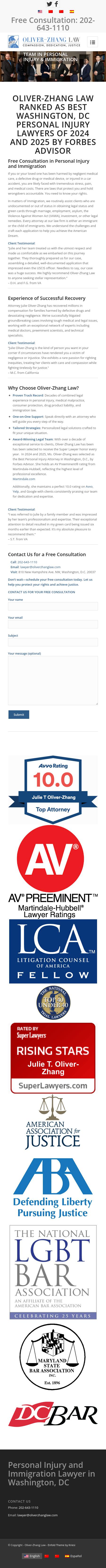 Oliver-Zhang Law - Washington DC Lawyers