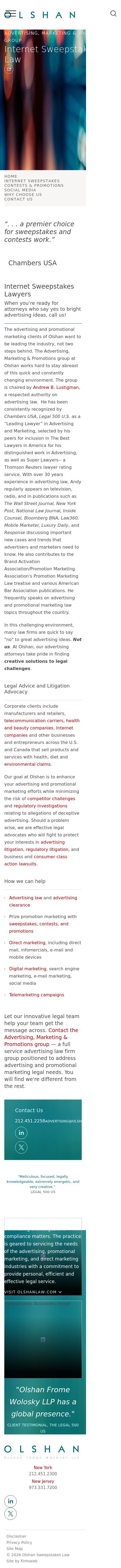 Olshan Frome Wolosky LLP: Advertising, Marketing & Promotions Group - New York NY Lawyers