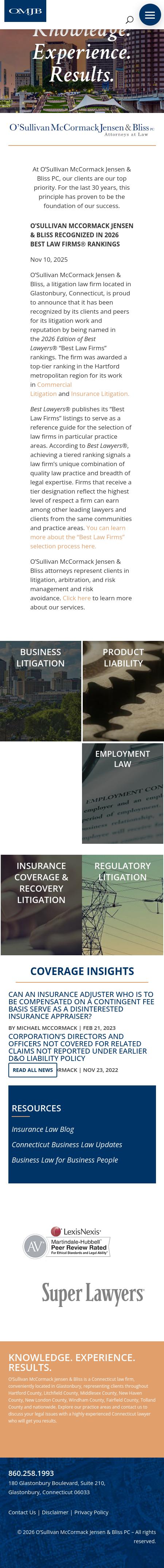 O'Sullivan McCormack Jensen & Bliss, PC. - Wethersfield CT Lawyers