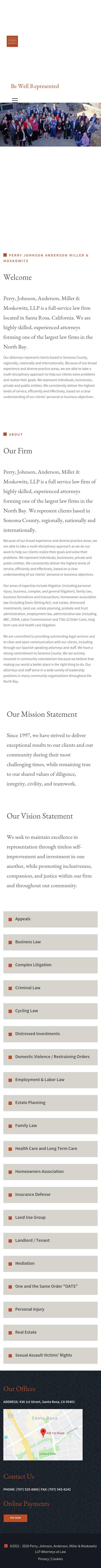 Perry, Johnson, Anderson, Miller & Moskowitz LLP - Santa Rosa CA Lawyers