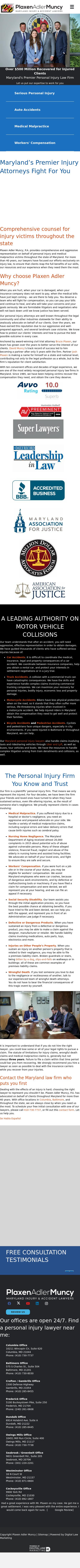 Plaxen & Adler PA - Columbia MD Lawyers