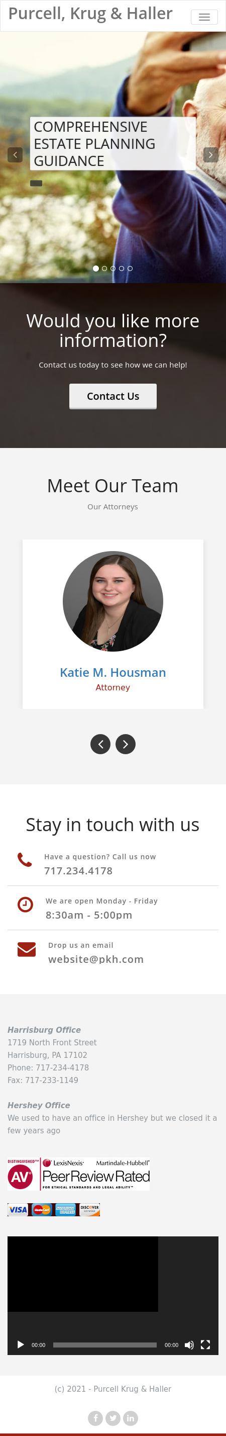 Purcell, Krug & Haller - Hershey PA Lawyers