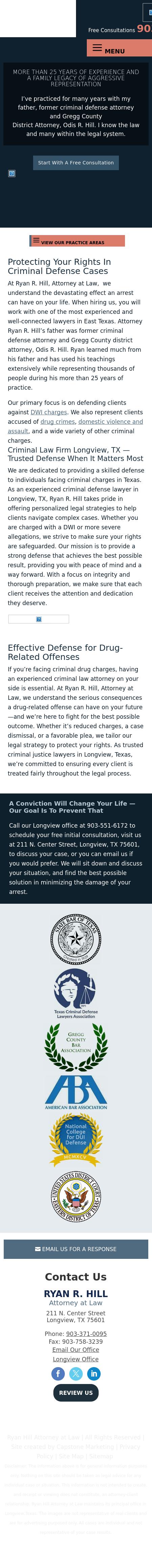 Ryan R. Hill, Attorney at Law - Longview TX Lawyers
