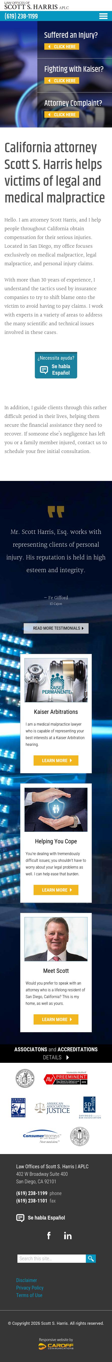 Scott S. Harris Law Offices - San Diego CA Lawyers