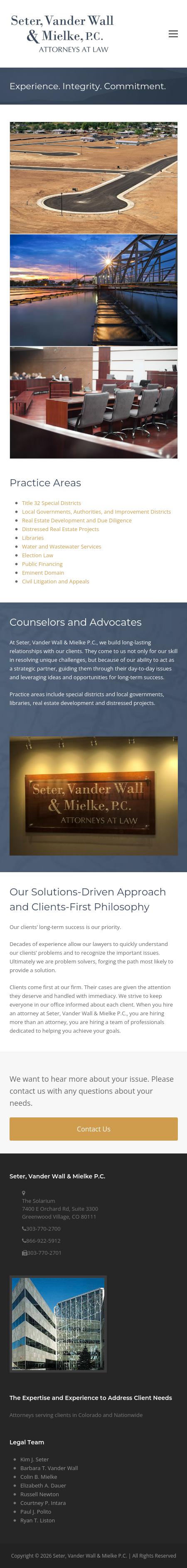 Seter & Vander Wall, P.C. - Greenwood Village CO Lawyers