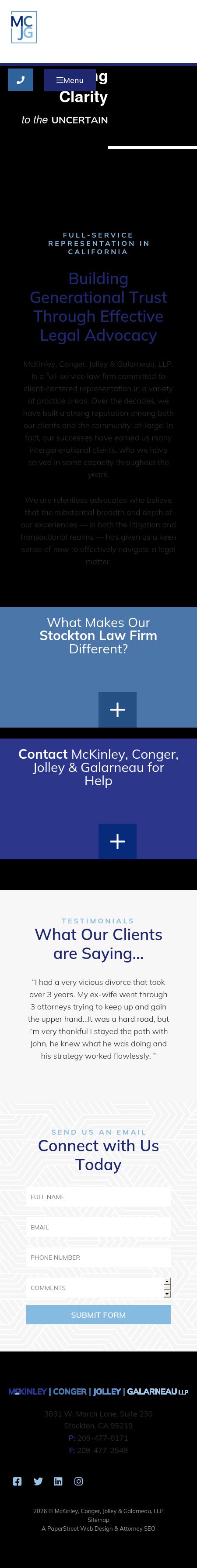 Shore Mckinley & Conger LLP - Stockton CA Lawyers