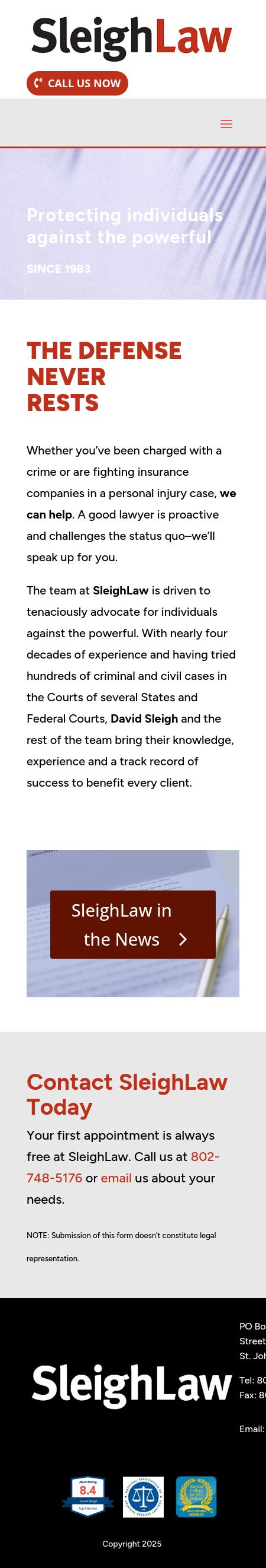 Sleigh Law - St. Johnsbury VT Lawyers