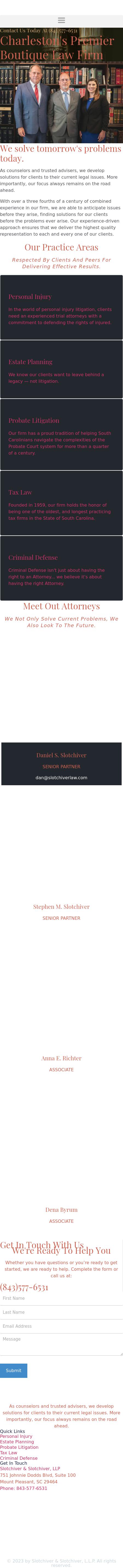 Slotchiver & Slotchiver, L.L.P. - Charleston SC Lawyers