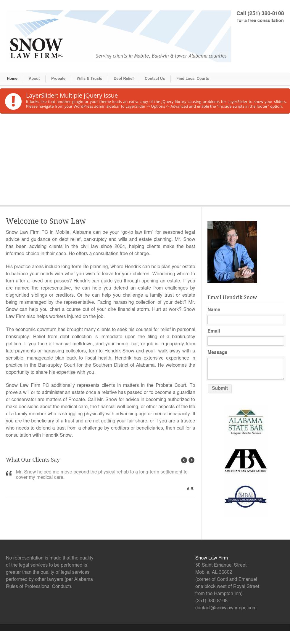 Snow Law Firm, P.C. - Mobile AL Lawyers