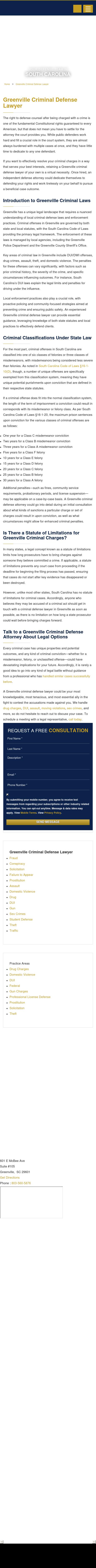  South Carolina Criminal Practice of Price Benowitz - Greenville, SC  SC Lawyers