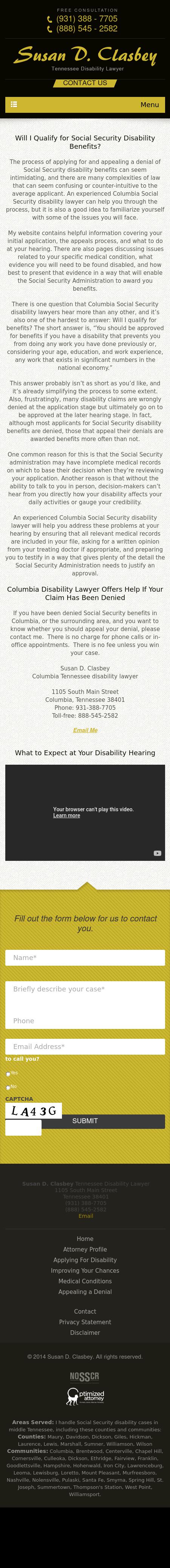 Susan D. Clasbey - Columbia TN Lawyers