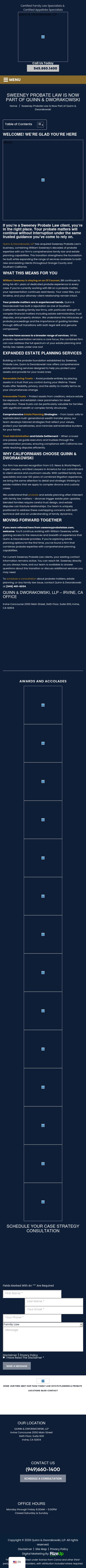 Sweeney Probate Law - Riverside CA Lawyers