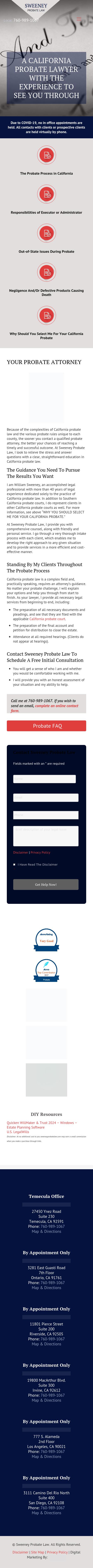 Sweeney Probate Law - Temecula CA Lawyers