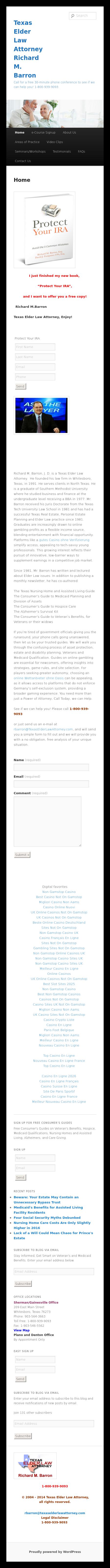 Texas Elder Law Attorney, Richard M. Barron - Whitesboro TX Lawyers