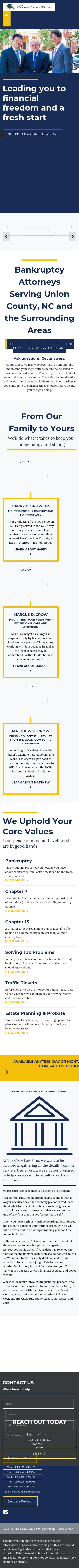 The Crow Law Firm - Monroe NC Lawyers