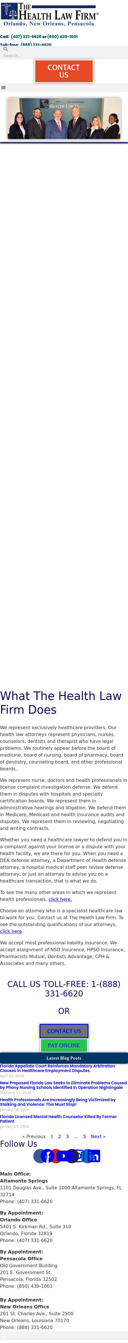 The Health Law Firm - Pensacola FL Lawyers