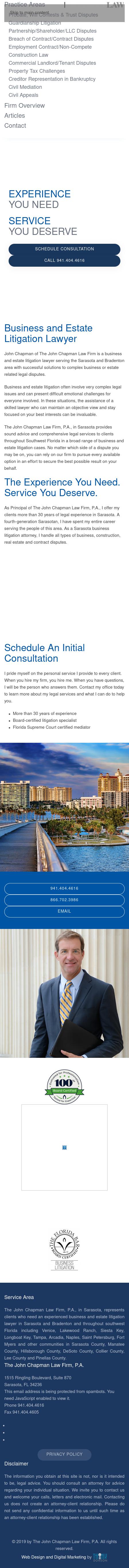 The John Chapman Law Firm, P.A. - Sarasota FL Lawyers