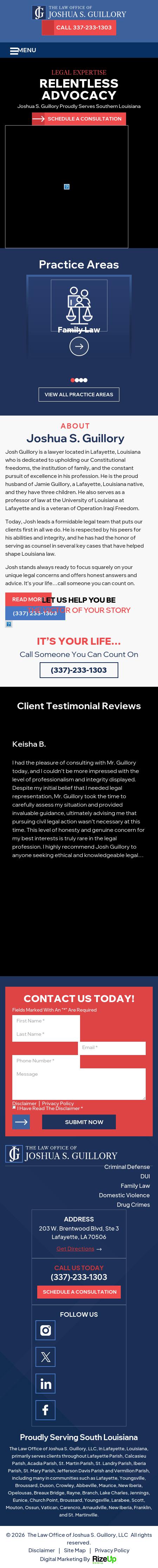 The Law Office of Joshua S. Guillory, LLC - Lafayette LA Lawyers