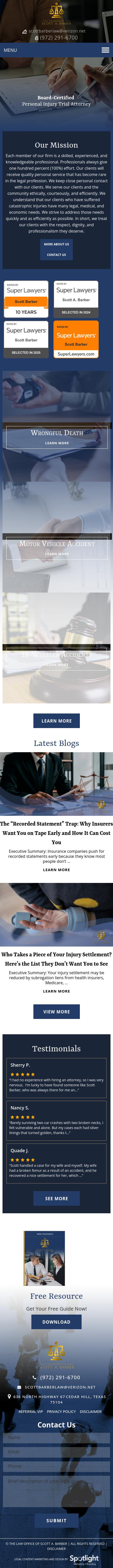 The Law Office of Scott A. Barber - Cedar Hill TX Lawyers