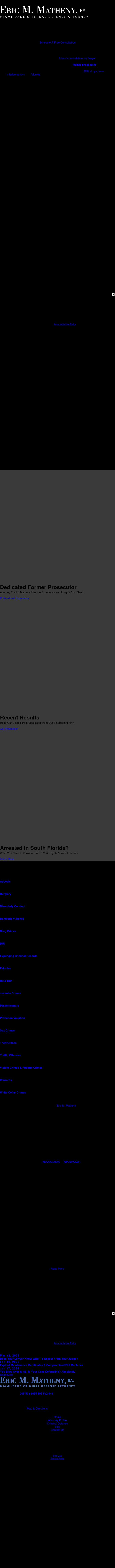 The Law Offices of Eric M. Matheny, P.A. - Miami Lakes FL Lawyers