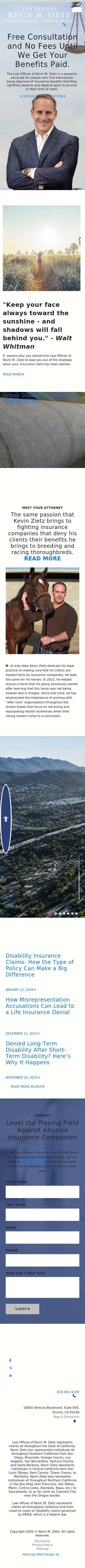 The Law Offices of Kevin M. Zietz - Encino CA Lawyers